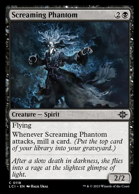Screaming Phantom, Magic card LCI 118 — The Lost Caverns of Ixalan set