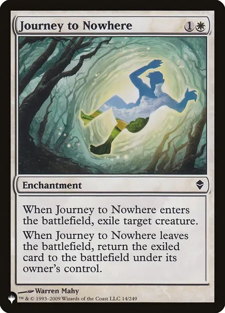 Journey to Nowhere, Magic card PLST ZEN-14 — The List set