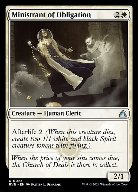 Ministrant of Obligation, Magic card RVR 23 — Ravnica Remastered set