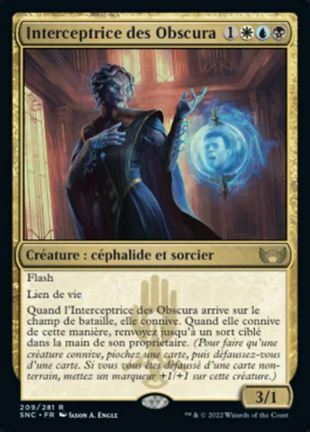 Interceptrice des Obscura, carte Magic SNC 209 — extension Les rues de la Nouvelle-Capenna