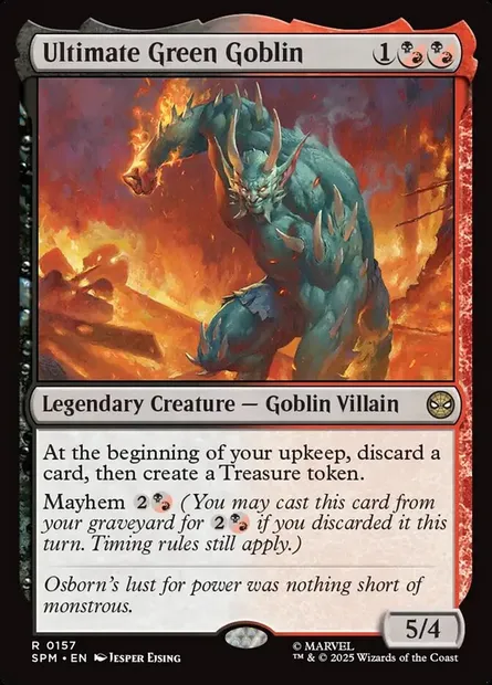 Ultimate Green Goblin, Magic card SPM 157 — Marvel's Spider-Man set