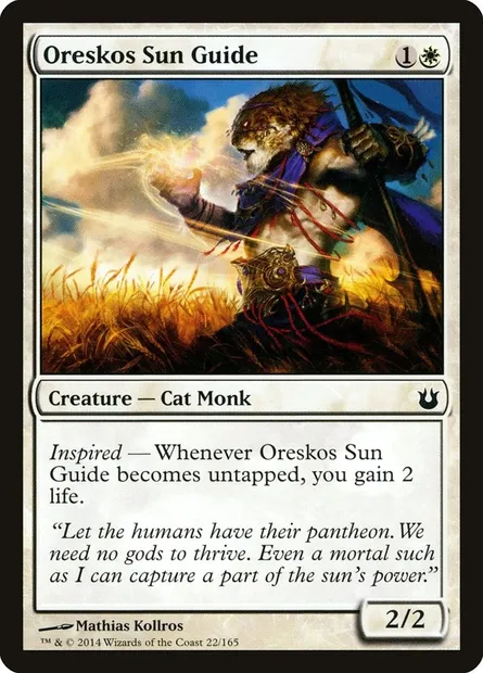 Oreskos Sun Guide, Magic card BNG 22 — Born of the Gods set