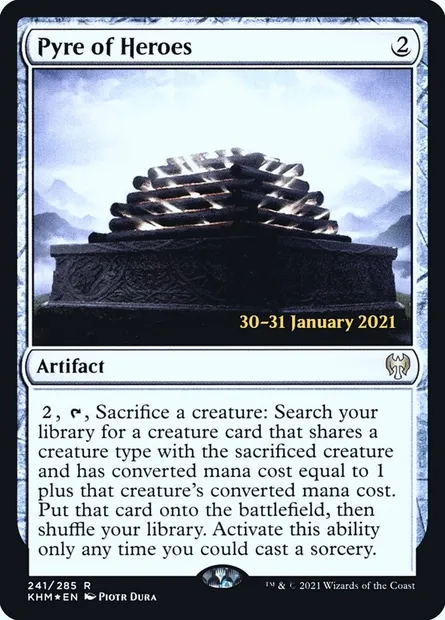 Pyre of Heroes, Magic card PKHM 241s — Kaldheim Promos set