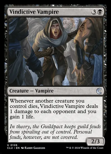 Vindictive Vampire, Magic card CLU 126 — Ravnica: Clue Edition set