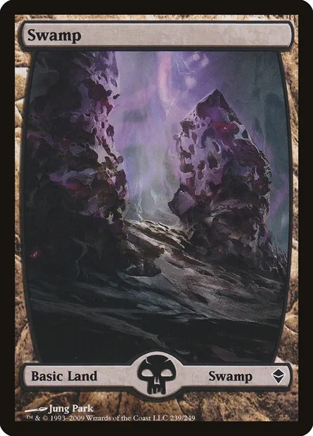 Swamp, Magic card ZEN 239 — Zendikar set