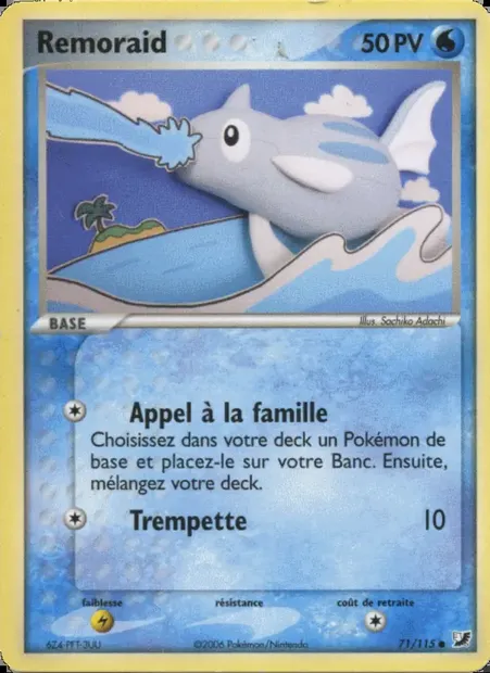 Rémoraid, carte Pokémon UF 71 — extension EX Forces Cachées