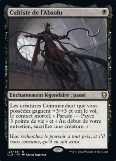 Cultiste de l'Absolu, carte Magic CLB 123 — extension Commander Légendes : la bataille de la Porte de Baldur