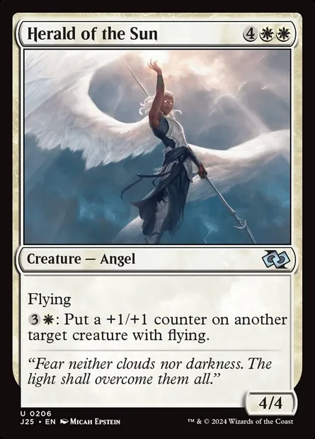 Herald of the Sun, Magic card J25 206 — Foundations Jumpstart set