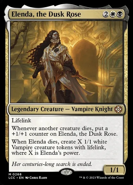 Elenda, the Dusk Rose, Magic card LCC 268 — The Lost Caverns of Ixalan Commander set