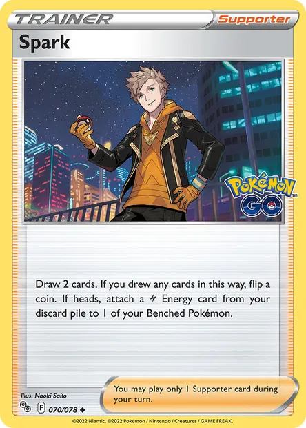 Spark, Pokémon card PGO 070 — Pokémon GO set