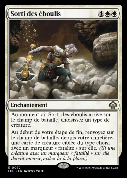 Sorti des éboulis, carte Magic LCC 72 — extension The Lost Caverns of Ixalan Commander