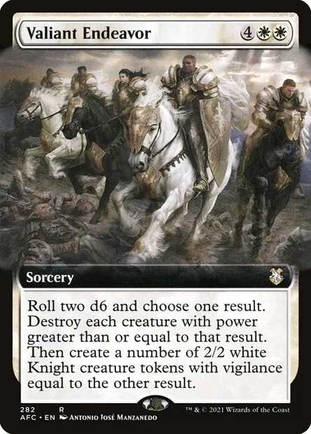 Valiant Endeavor, Magic card AFC 282 — Forgotten Realms Commander set