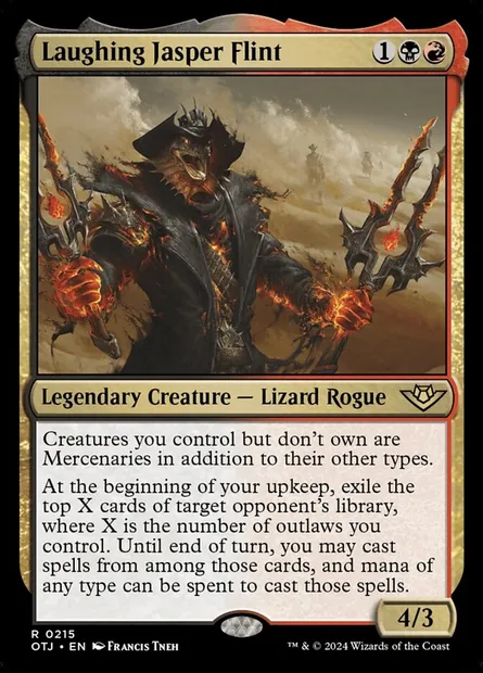 Laughing Jasper Flint, Magic card OTJ 215 — Outlaws of Thunder Junction set