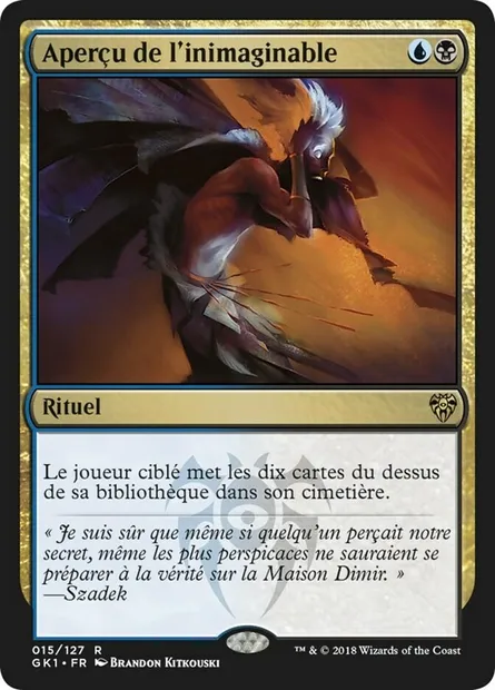 Aperçu de l'inimaginable, carte Magic GK1 15 — extension GRN Guild Kit