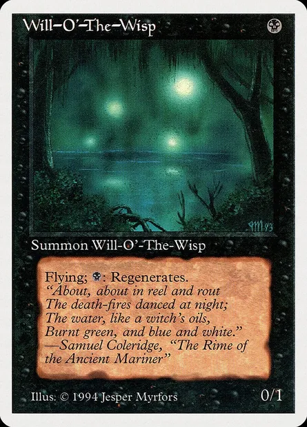 Will-o'-the-Wisp, Magic card SUM 137 — Summer Magic / Edgar set