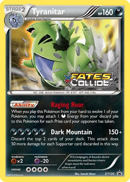 Tyranitar, Pokémon card XY 130 — XY Black Star Promos set
