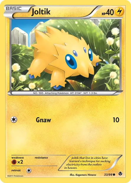Joltik, Pokémon card EPO 33 — Emerging Powers set
