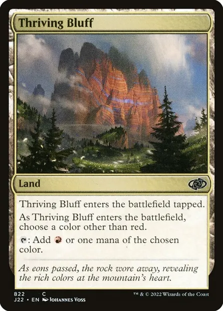 Thriving Bluff, Magic card J22 822 — Jumpstart 2022 set
