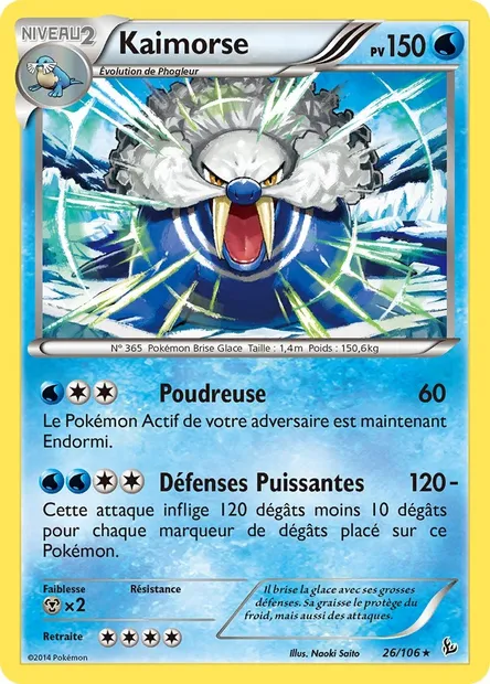 Kaimorse, carte Pokémon FLF 26 — extension Étincelles