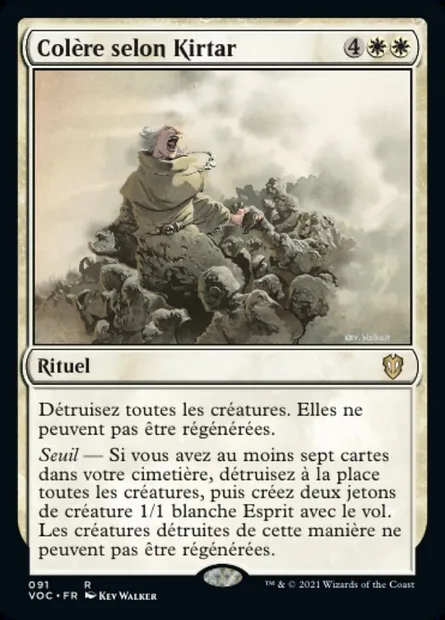 Colère selon Kirtar, carte Magic VOC 91 — extension Crimson Vow Commander