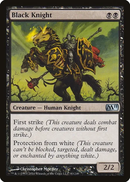 Black Knight, Magic card M11 83 — Magic 2011 set