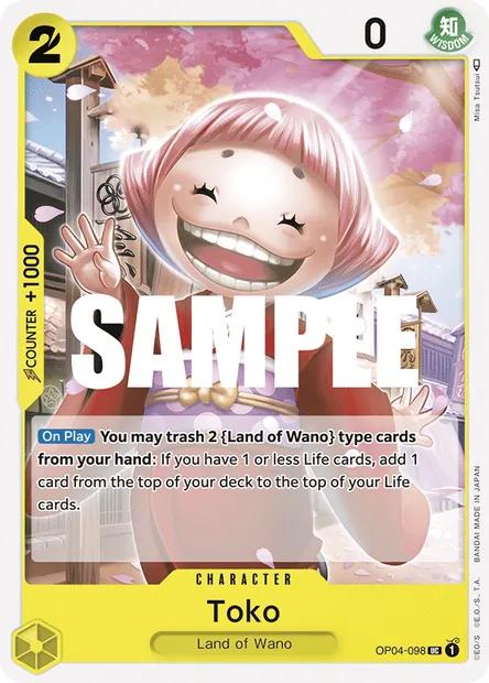 Toko, One Piece card OP04-098 — KINGDOMS OF INTRIGUE set