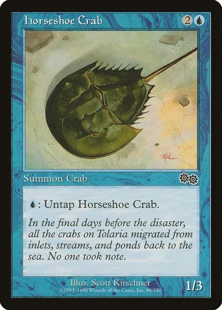 Horseshoe Crab, Magic card USG 80 — Urza's Saga set