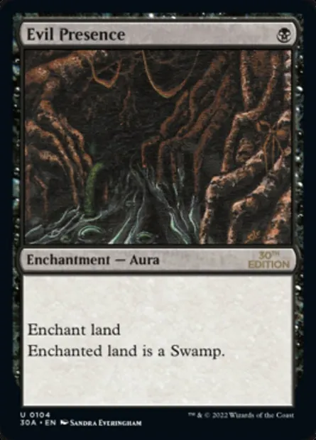 Evil Presence, Magic card 30A 104 — 30th Anniversary Edition set