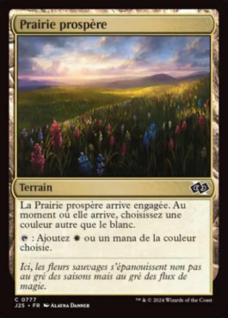 Prairie prospère, carte Magic J25 777 — extension Foundations Jumpstart