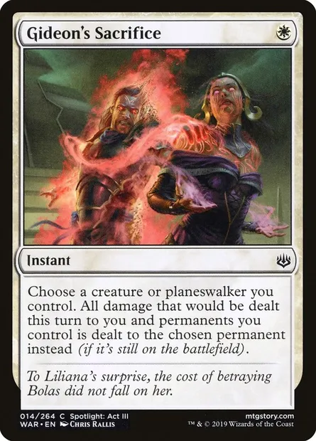 Gideon's Sacrifice, Magic card WAR 14 — War of the Spark set
