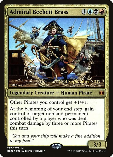 Admiral Beckett Brass, Magic card PXLN 217s — Ixalan Promos set