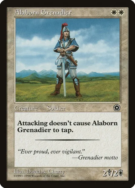 Alaborn Grenadier, Magic card P02 2 — Portal Second Age set