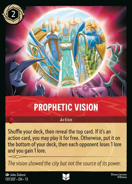 Prophetic Vision, Disney Lorcana card CH13-137 — Attack of the Vine! set