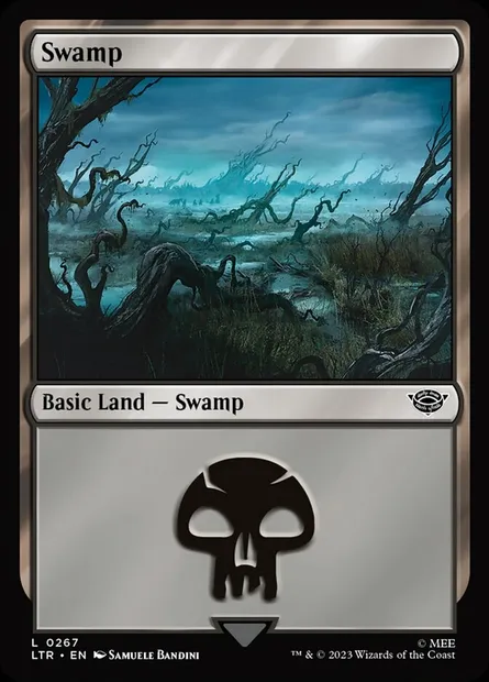Swamp, Magic card LTR 267 — The Lord of the Rings: Tales of Middle-earth set