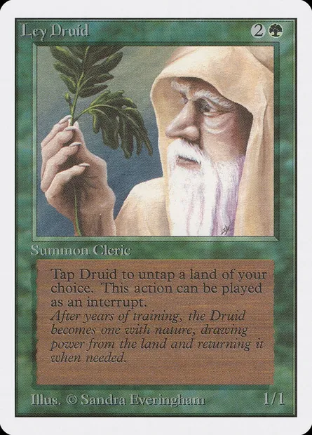 Ley Druid, Magic card 2ED 206 — Unlimited Edition set