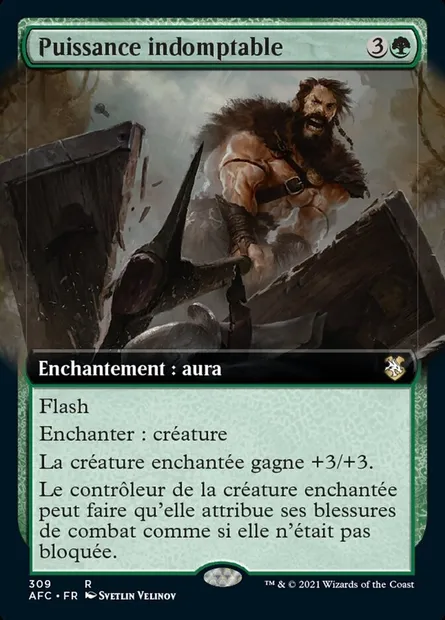 Puissance indomptable, carte Magic AFC 309 — extension Forgotten Realms Commander