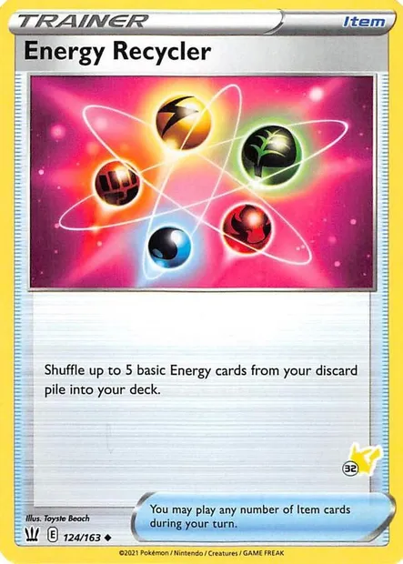 Recycleur d'Énergie, carte Pokémon BA22 124-32 — extension Battle Academy 2022