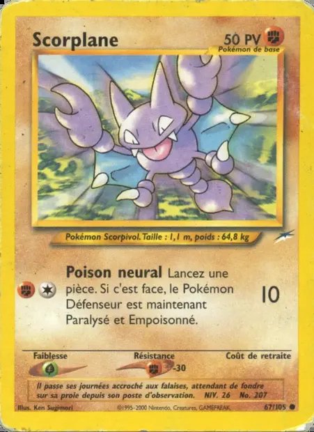 Scorplane, carte Pokémon NDE 67 — extension Neo Destiny