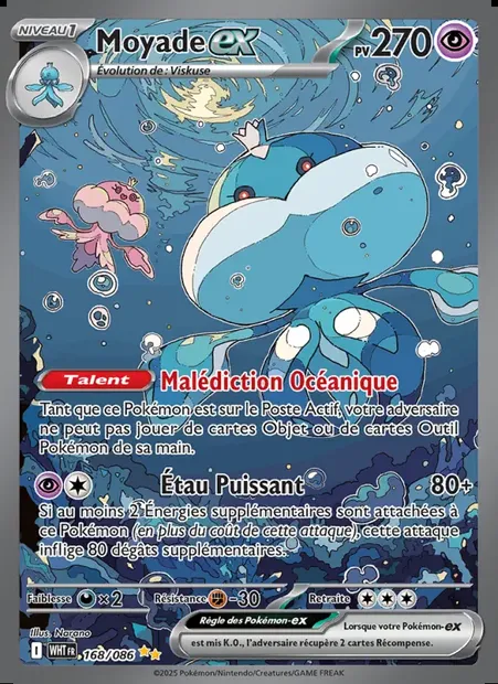 Moyade-ex, carte Pokémon WHT 168 — extension Flamme Blanche