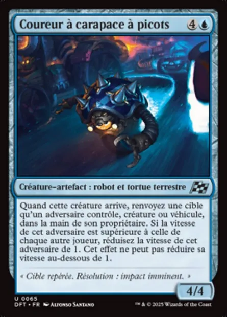Coureur à carapace à picots, carte Magic DFT 65 — extension Aetherdrift