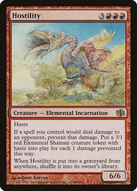 Hostilité, carte Magic DD2 48 — extension Duel Decks: Jace vs. Chandra