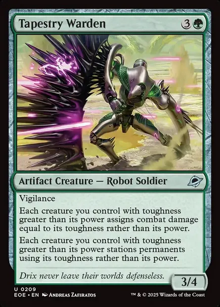 Tapestry Warden, Magic card EOE 209 — Edge of Eternities set