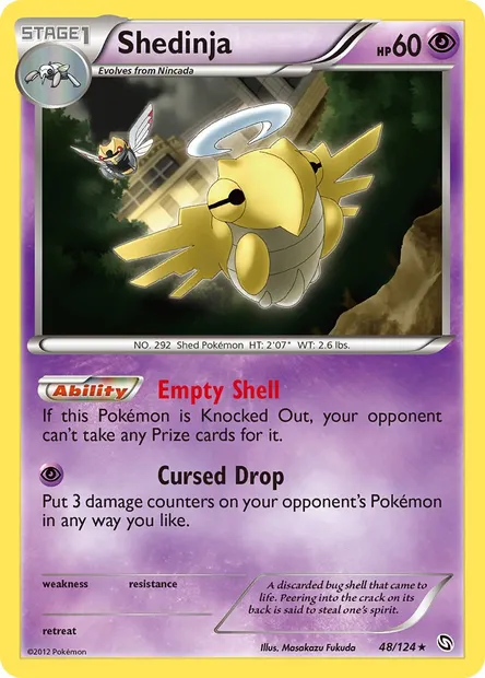 Shedinja, Pokémon card DRX 48 — Dragons Exalted set