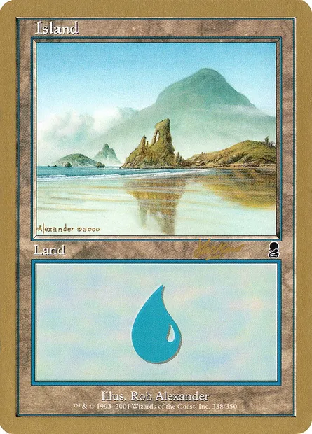 Island, Magic card WC02 shh338 — World Championship Decks 2002 set