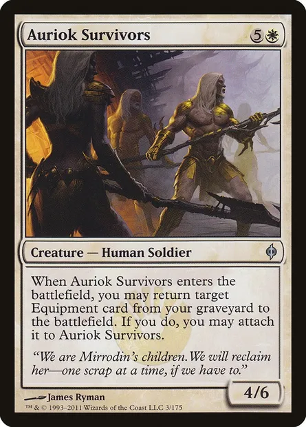 Auriok Survivors, Magic card NPH 3 — New Phyrexia set