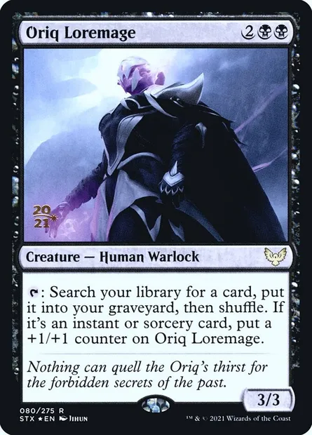 Oriq Loremage, Magic card PSTX 80s — Strixhaven: School of Mages Promos set