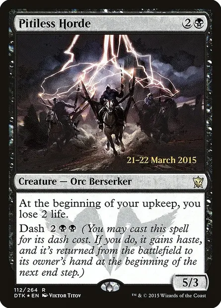 Horde impitoyable, carte Magic PDTK 112s — extension Dragons of Tarkir Promos