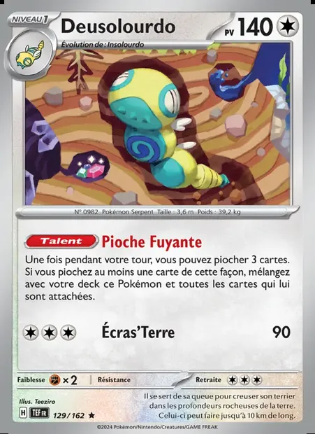 Deusolourdo, carte Pokémon TEF 129 — extension Forces Temporelles