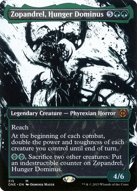 Zopandrel, Hunger Dominus, Magic card ONE 315 — Phyrexia: All Will Be One set