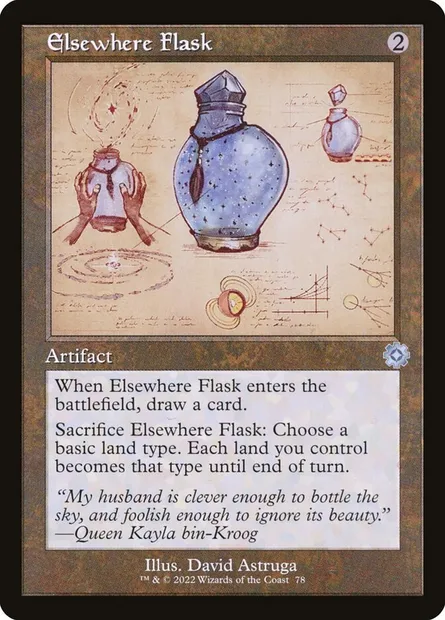 Elsewhere Flask, Magic card BRR 78 — The Brothers' War Retro Artifacts set